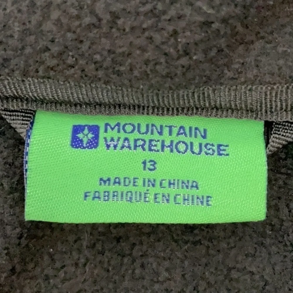 MOUNTAIN WAREHOUSE | NWT Full Zip Fleece Lined Hooded Windbreaker Black Jacket